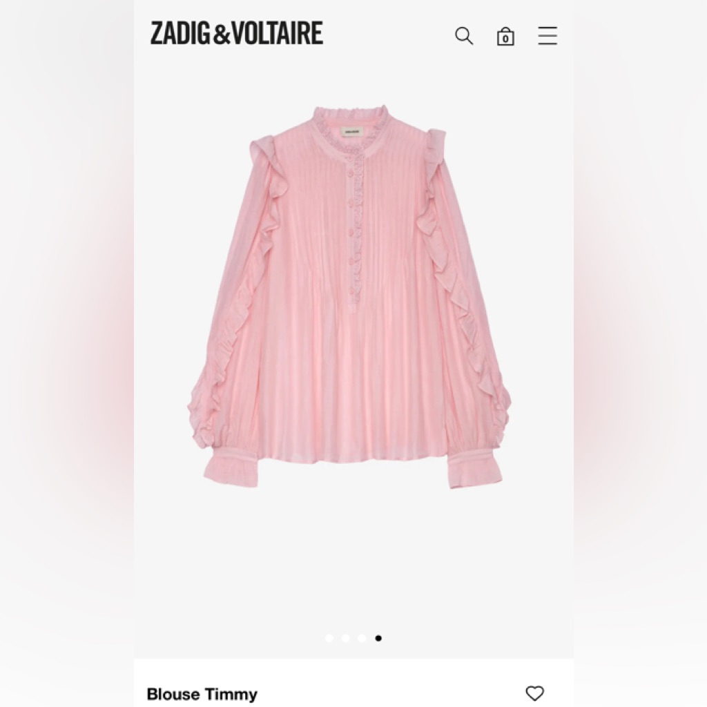 Zadig&Voltaire Timmy Tomboy Semi-Sheer Cotton-Blend Top